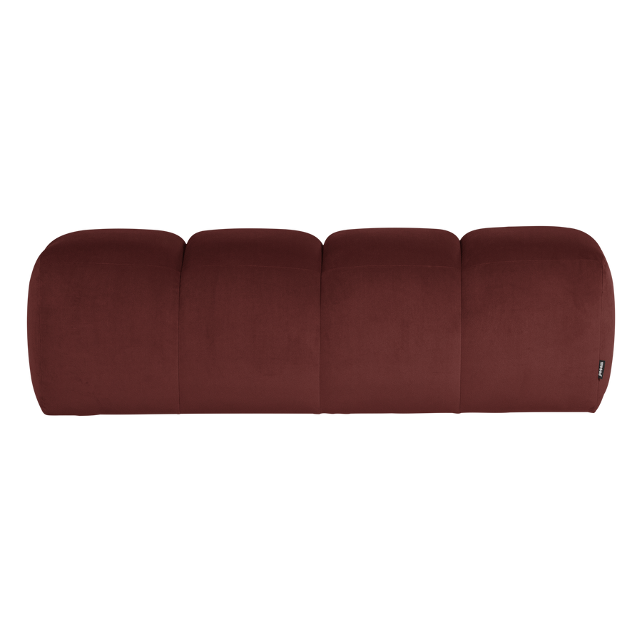 Mojo eetbank 164 cm velvet kastanjebruin