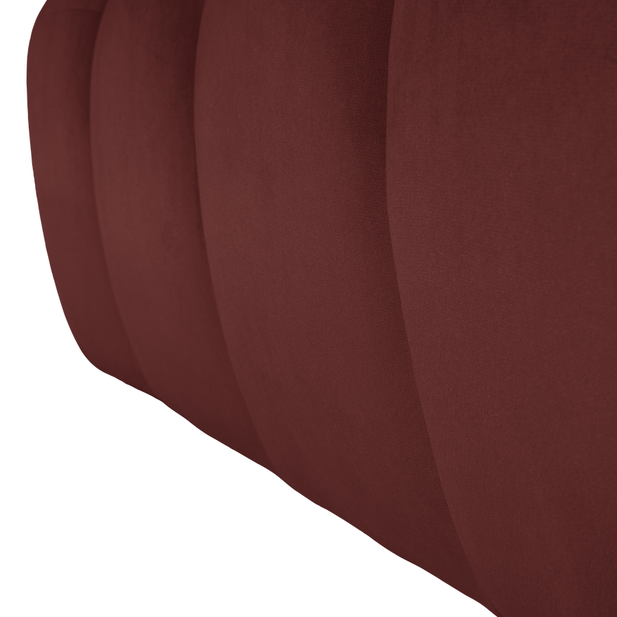 Mojo eetbank 164 cm velvet kastanjebruin