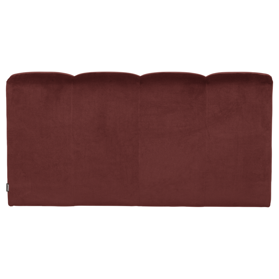 Mojo eetbank 164 cm met rugleuning velvet kastanjebruin