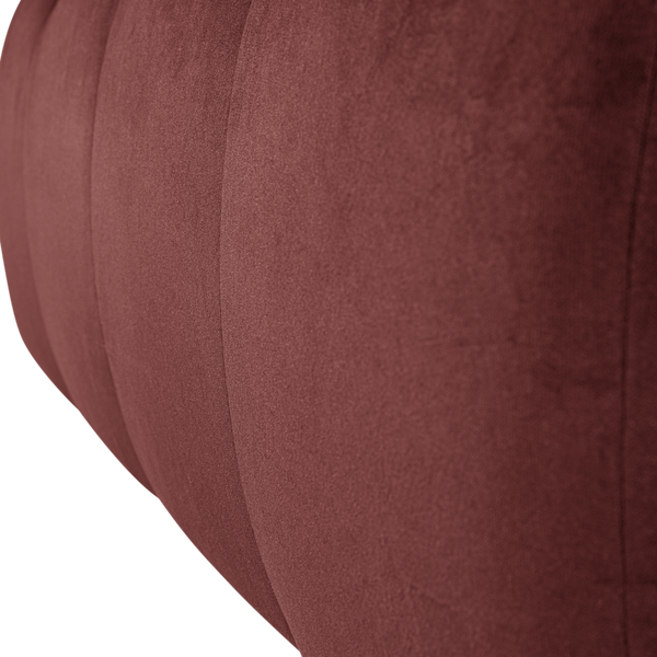 Mojo eetbank 164 cm met rugleuning velvet kastanjebruin