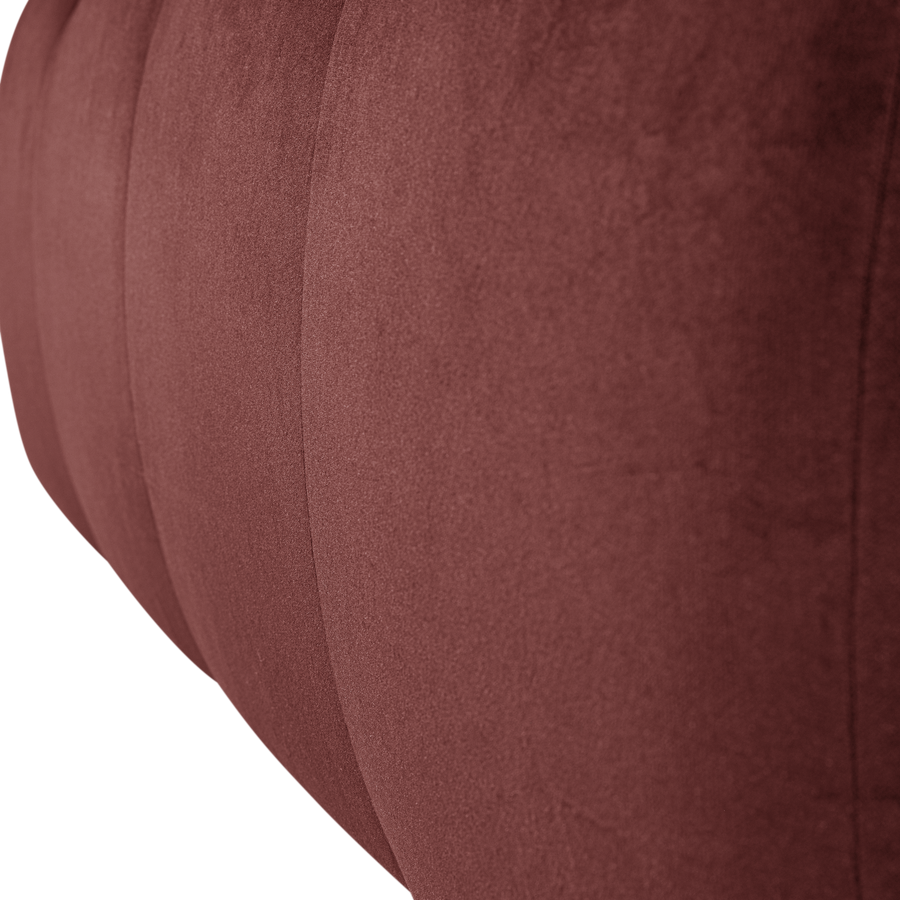 Mojo eetbank 164 cm met rugleuning velvet kastanjebruin