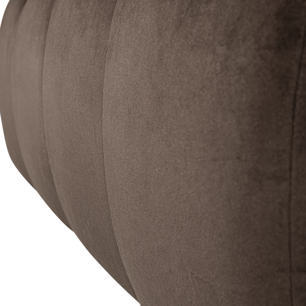 Mojo eetbank 164 cm met rugleuning velvet bruin