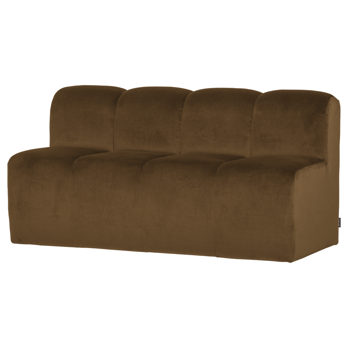 Mojo eetbank 164 cm met rugleuning velvet honinggeel