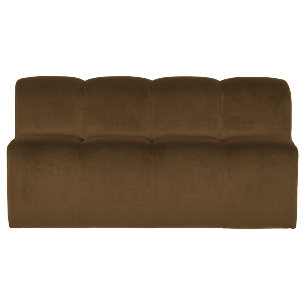 Mojo eetbank 164 cm met rugleuning velvet honinggeel