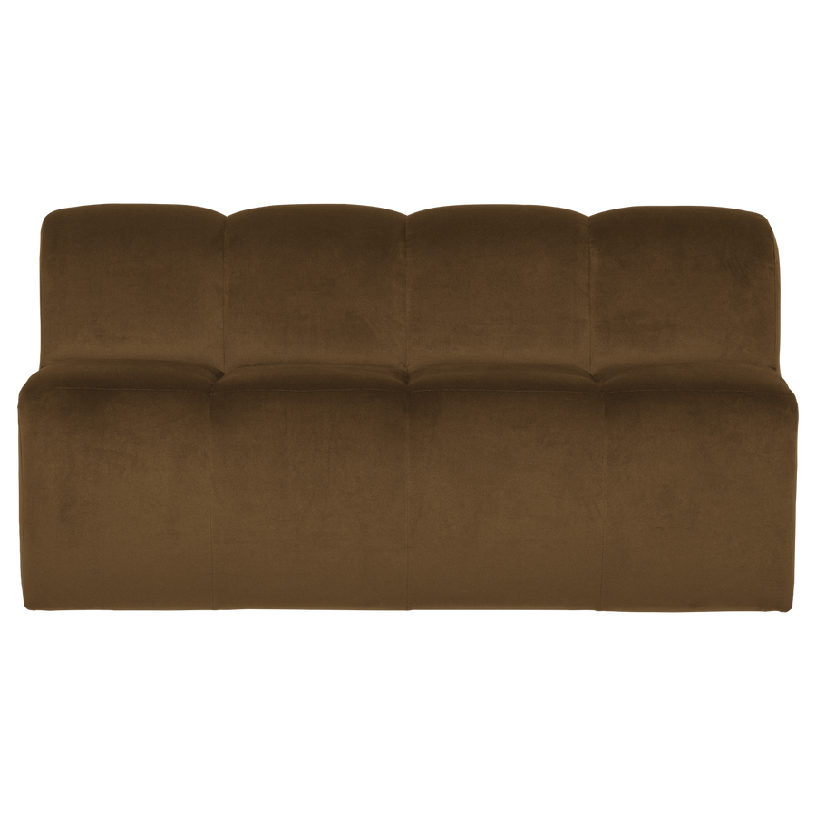 Mojo eetbank 164 cm met rugleuning velvet honinggeel