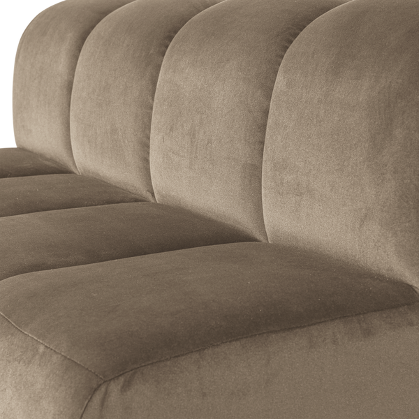 Mojo eetbank 164 cm met rugleuning velvet khaki