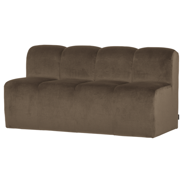Mojo eetbank 164 cm met rugleuning velvet taupe