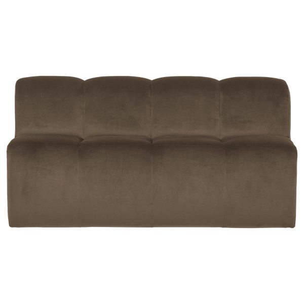 Mojo eetbank 164 cm met rugleuning velvet taupe