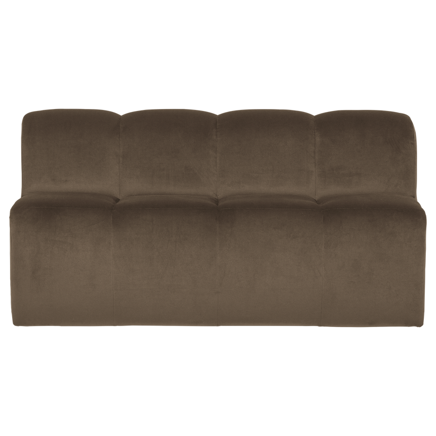 Mojo eetbank 164 cm met rugleuning velvet taupe