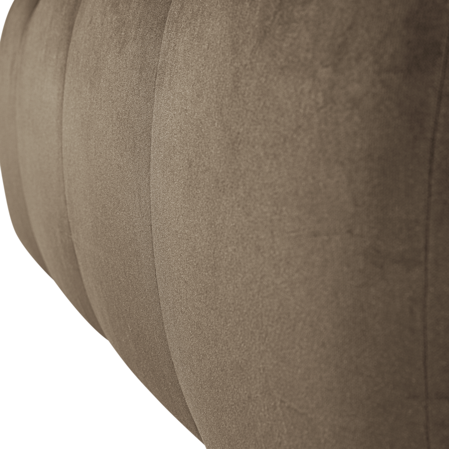 Mojo eetbank 164 cm met rugleuning velvet taupe