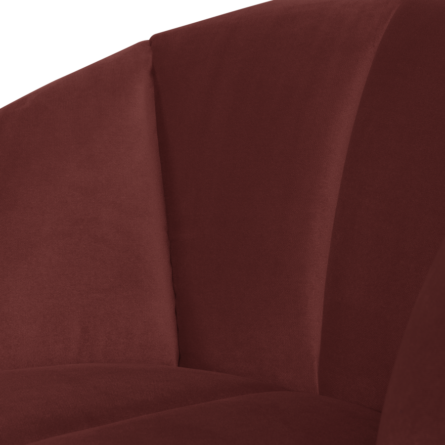 Mojo draaifauteuil velvet kastanjebruin