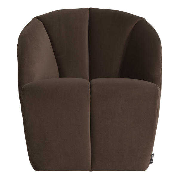 Mojo draaifauteuil velvet bruin