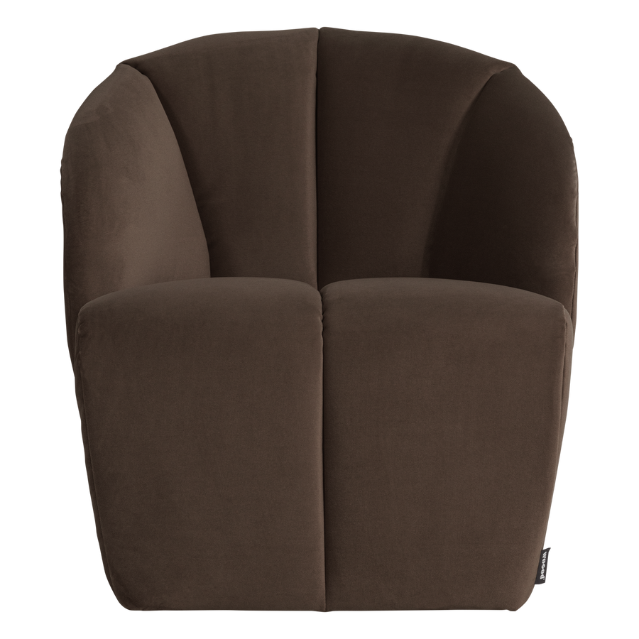 Mojo draaifauteuil velvet bruin