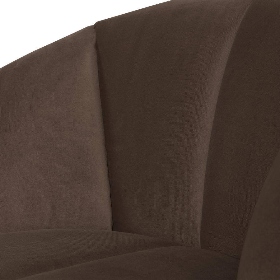 Mojo draaifauteuil velvet bruin