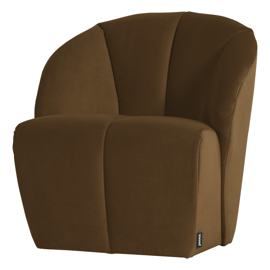 Mojo draaifauteuil velvet honinggeel