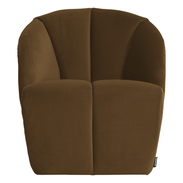 Mojo draaifauteuil velvet honinggeel