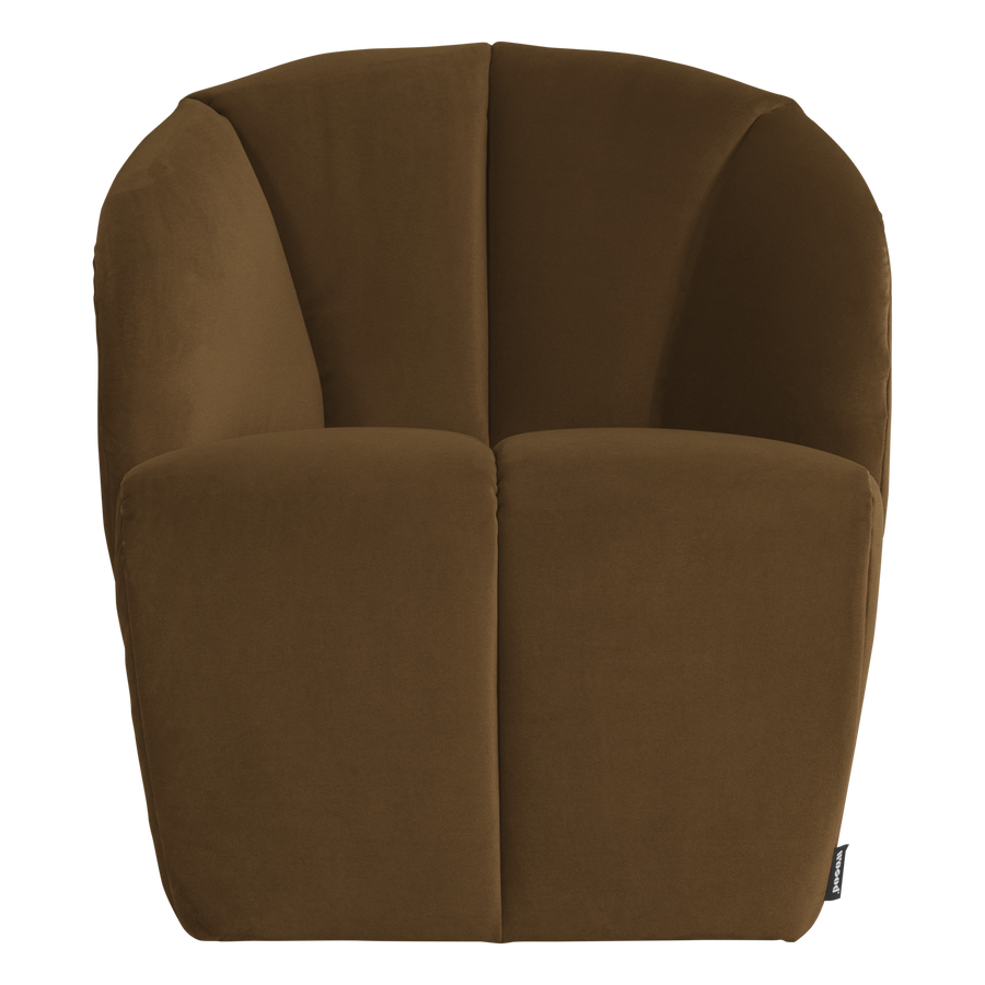 Mojo draaifauteuil velvet honinggeel