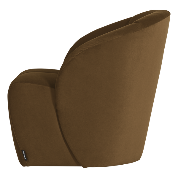 Mojo draaifauteuil velvet honinggeel