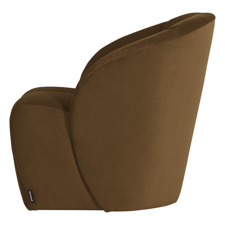Mojo draaifauteuil velvet honinggeel