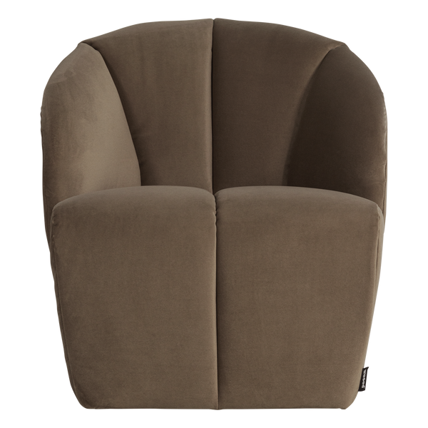 Mojo draaifauteuil velvet taupe