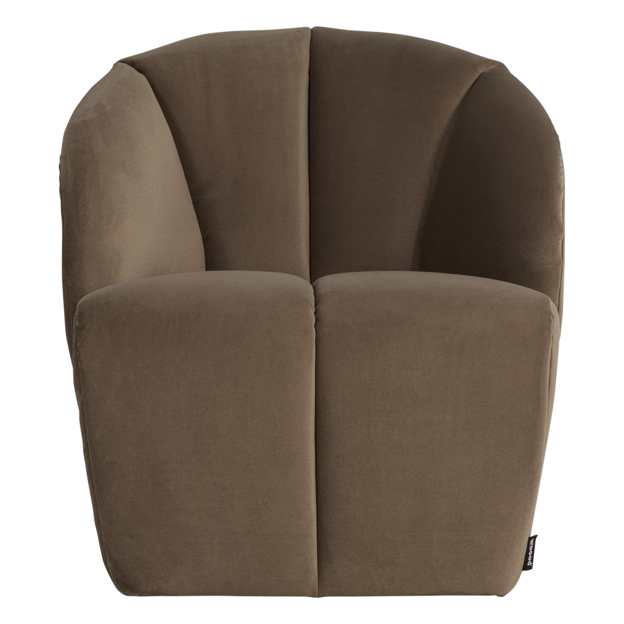 Mojo draaifauteuil velvet taupe