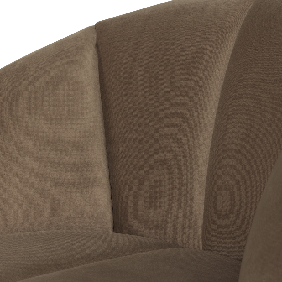 Mojo draaifauteuil velvet taupe