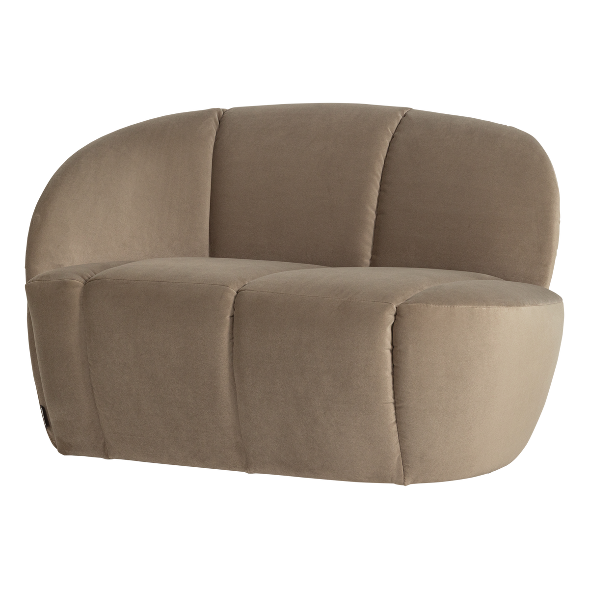 Mojo 2-zits bankje links velvet khaki