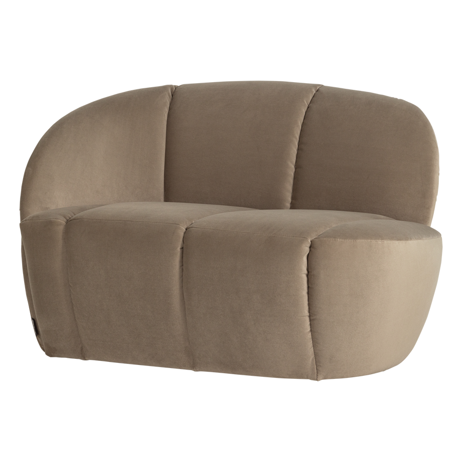 Mojo 2-zits bankje links velvet khaki