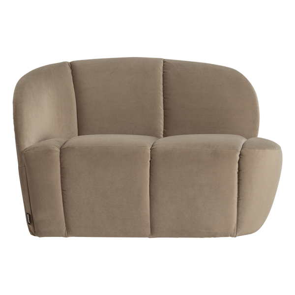 Mojo 2-zits bankje links velvet khaki