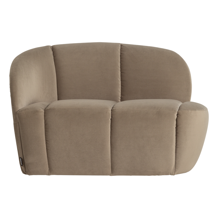 Mojo 2-zits bankje links velvet khaki