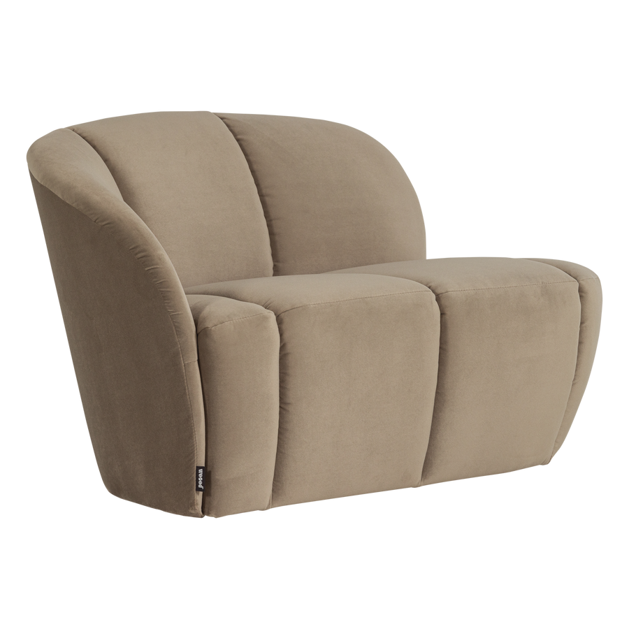 Mojo 2-zits bankje links velvet khaki