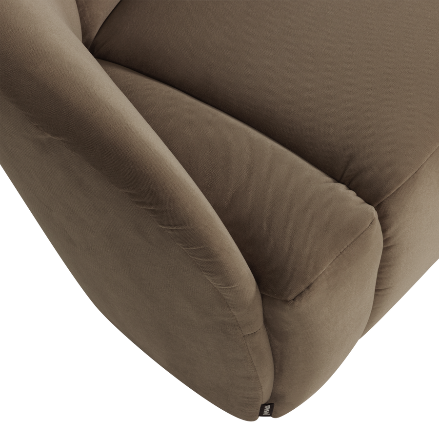 Mojo 2-zits bankje links velvet taupe