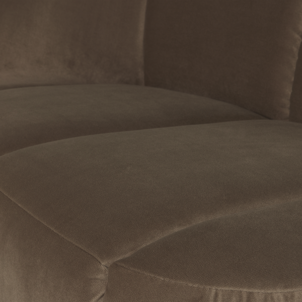 Mojo 2-zits bankje links velvet taupe