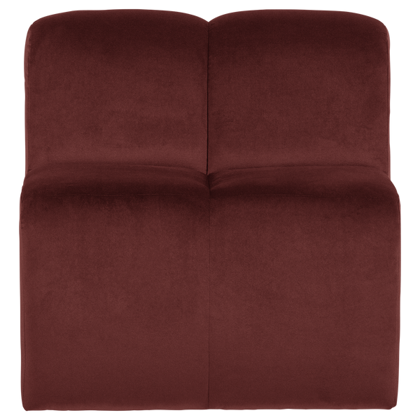 Mojo eetbank 84 cm met rugleuning velvet kastanjebruin