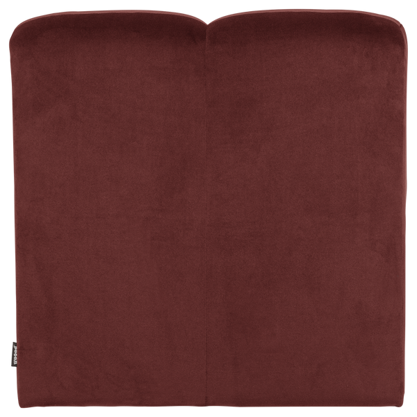 Mojo eetbank 84 cm met rugleuning velvet kastanjebruin