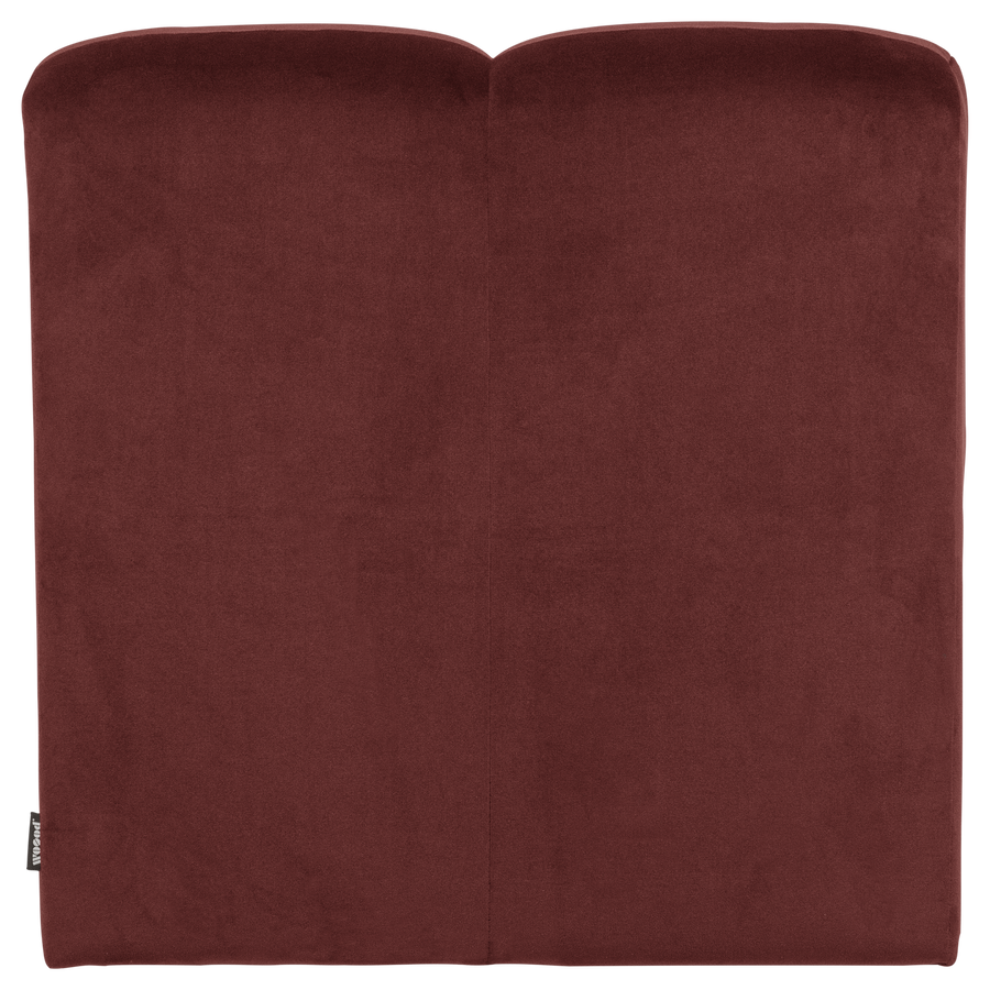 Mojo eetbank 84 cm met rugleuning velvet kastanjebruin