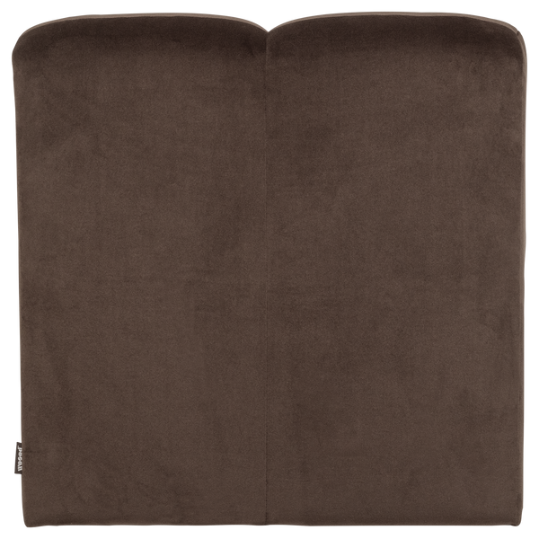 Mojo eetbank 84 cm met rugleuning velvet bruin