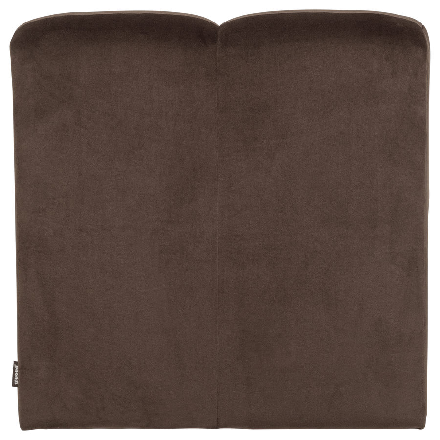 Mojo eetbank 84 cm met rugleuning velvet bruin