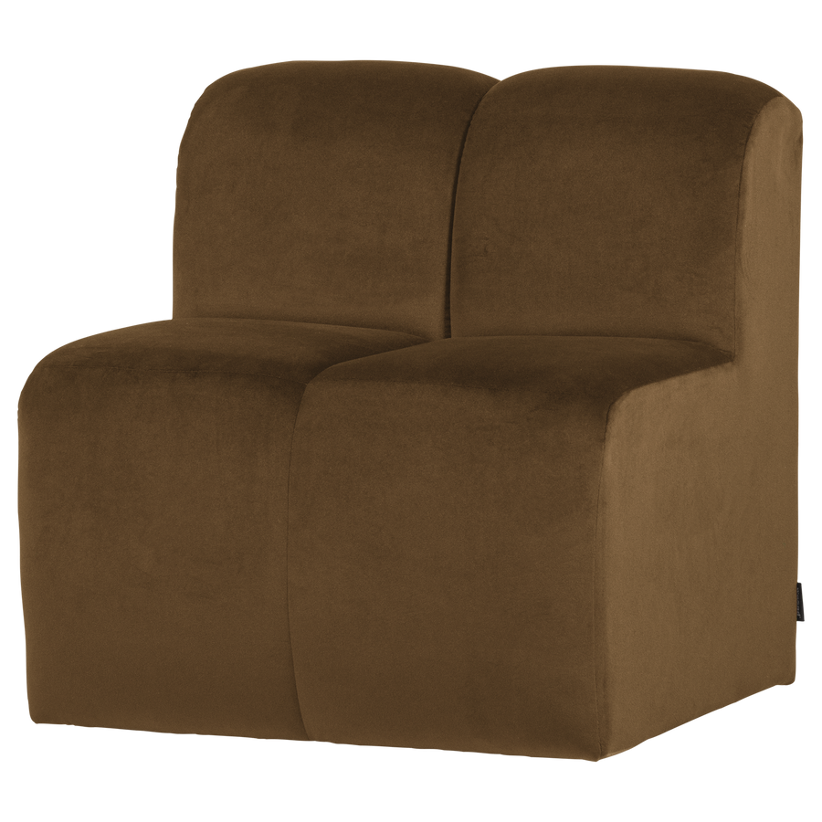 Mojo eetbank 84 cm met rugleuning velvet honinggeel