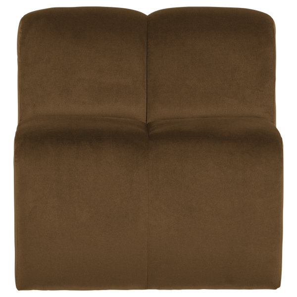 Mojo eetbank 84 cm met rugleuning velvet honinggeel