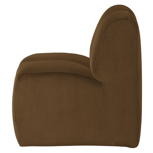Mojo eetbank 84 cm met rugleuning velvet honinggeel
