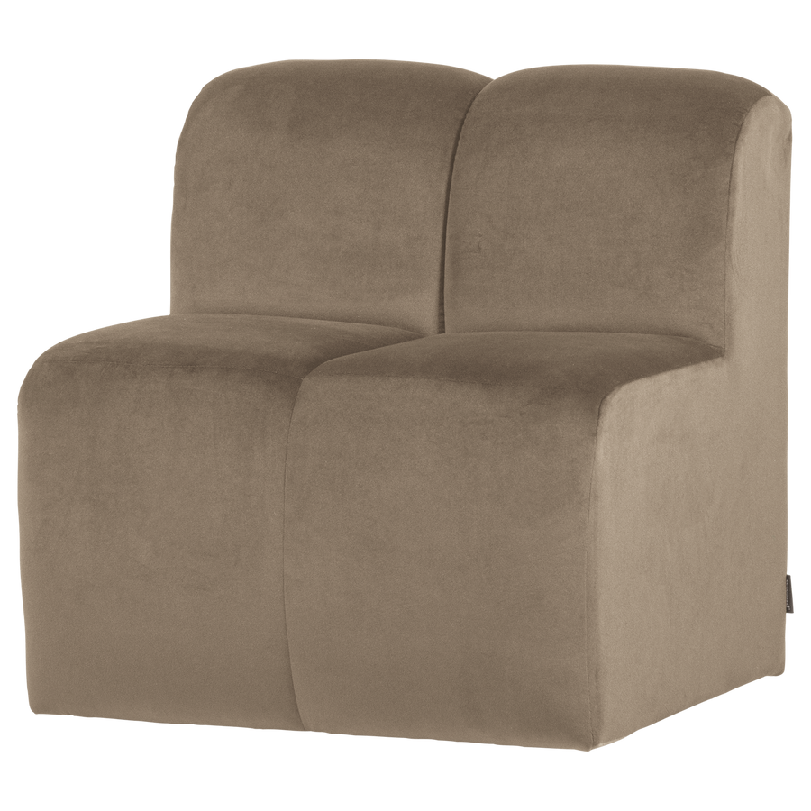 Mojo eetbank 84 cm met rugleuning velvet khaki