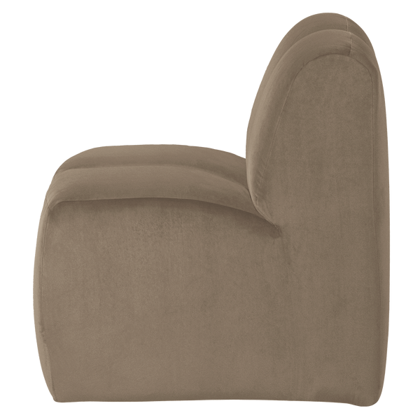 Mojo eetbank 84 cm met rugleuning velvet khaki