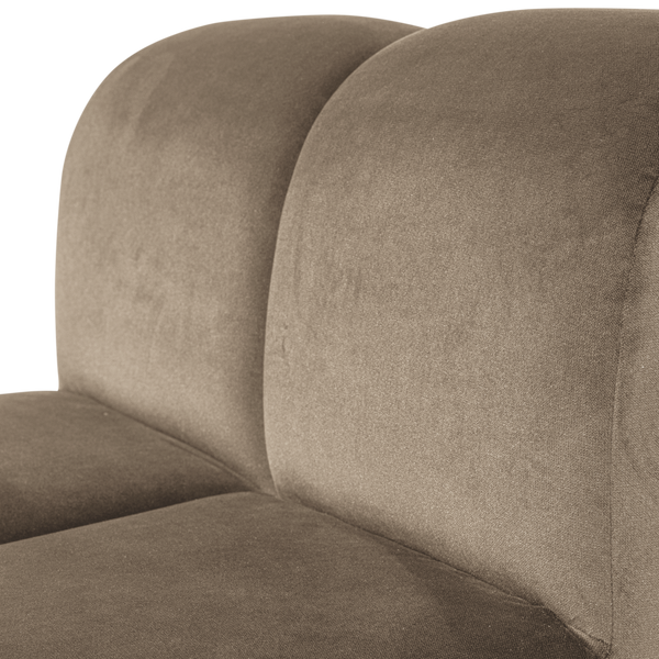 Mojo eetbank 84 cm met rugleuning velvet khaki