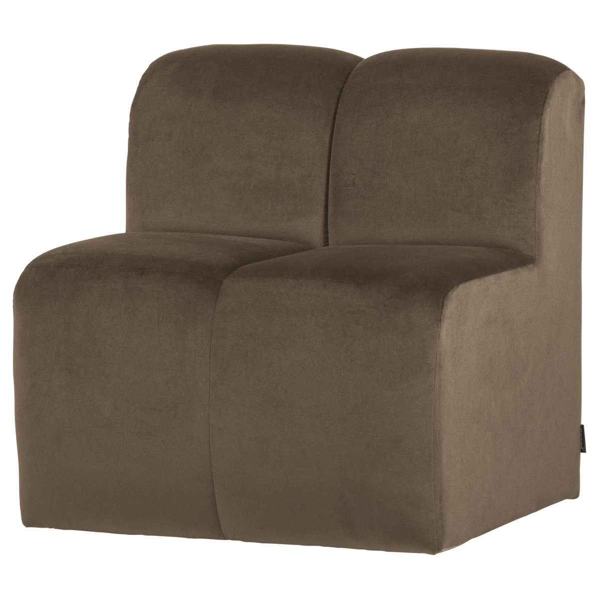 Mojo eetbank 84 cm met rugleuning velvet taupe