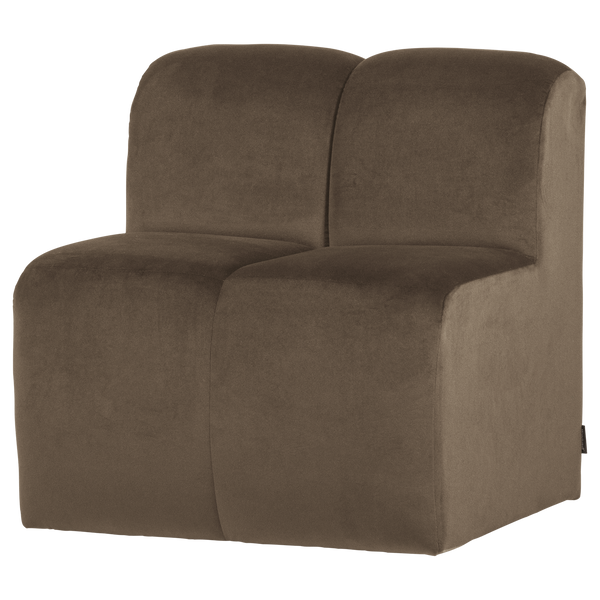 Mojo eetbank 84 cm met rugleuning velvet taupe