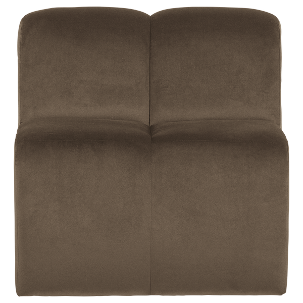 Mojo eetbank 84 cm met rugleuning velvet taupe
