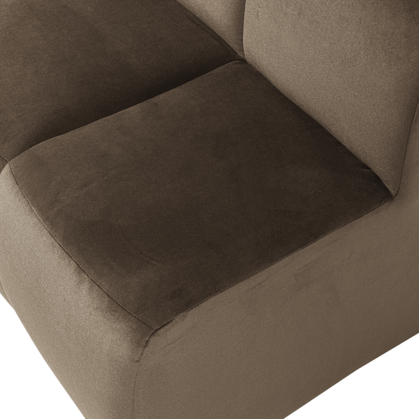 Mojo eetbank 84 cm met rugleuning velvet taupe