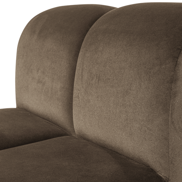 Mojo eetbank 84 cm met rugleuning velvet taupe