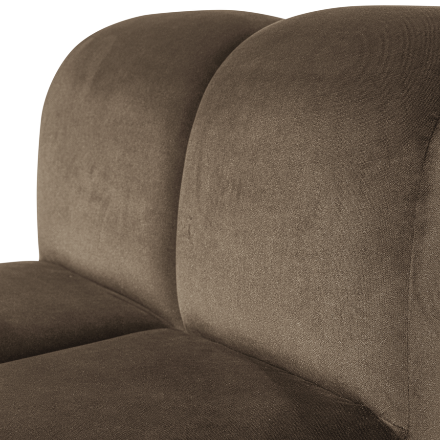 Mojo eetbank 84 cm met rugleuning velvet taupe